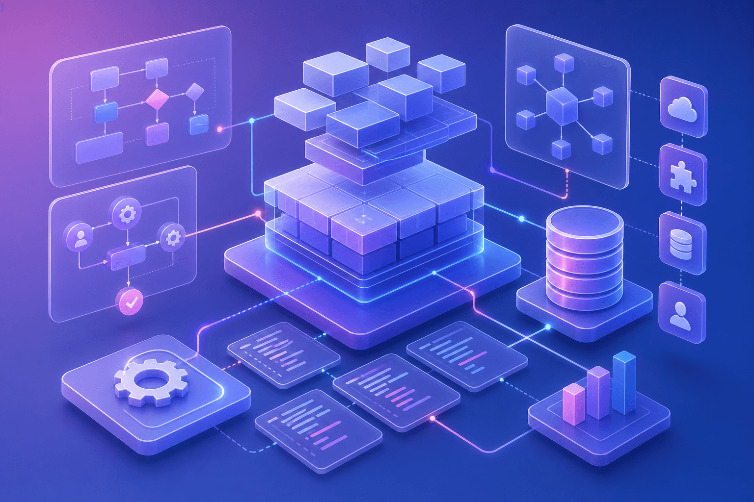 Custom software development illustration