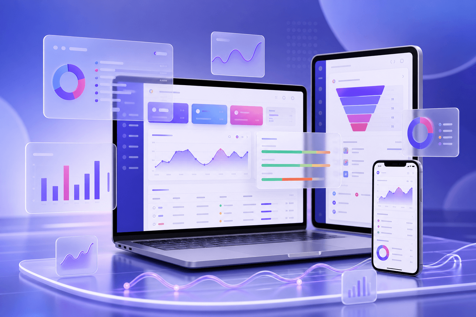 Web application development illustration
